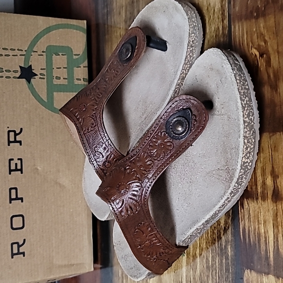 Roper Shoes Roper Sandals Tooled Leather Western Miranda 7 Poshmark